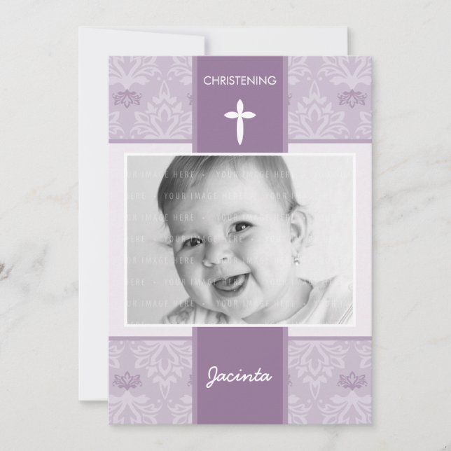 PHOTO CHRISTENING INVITATIONS :: jolie 5P (Devant)