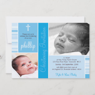 PHOTO CHRISTENING INVITES :: essence 6L Einladung