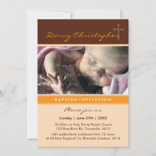 PHOTO CHRISTENING INVITES :: faith 4P Einladung