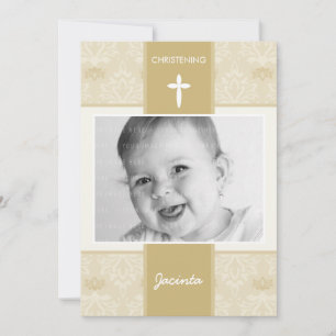 PHOTO CHRISTENING INVITES :: pretty 3P Einladung