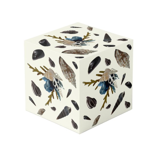 Photo Coastal cube porte-crayon pour bureau (Angle devant)