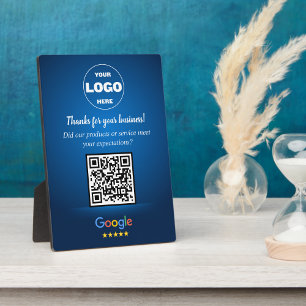 Photo Code QR personnalisé pour avis Google sur plaque p
