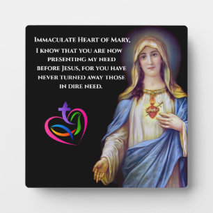 Photo Coeur immaculé de Mary Plaque