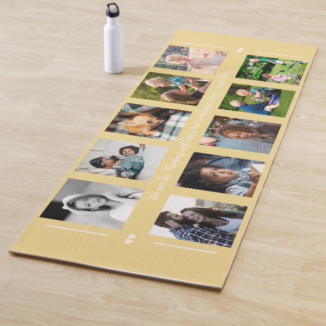 Photo collage and your custom text family modern yogamatte (Beispiel)