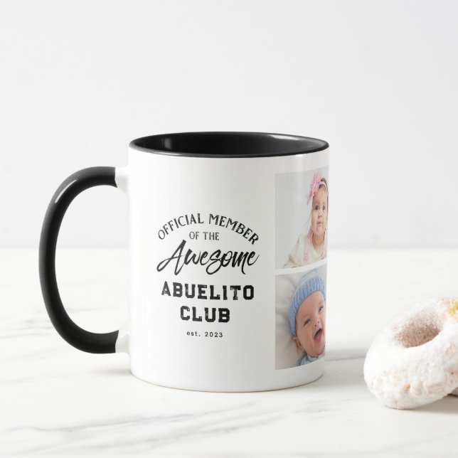 Photo Collage Awesome Abuelito Mug (Avec donut)