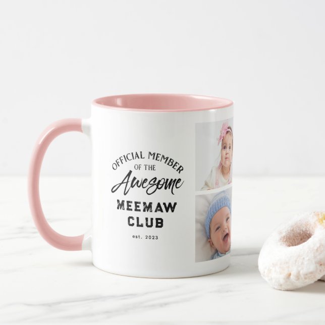 Photo Collage Awesome MEEMAW Mug (Avec donut)