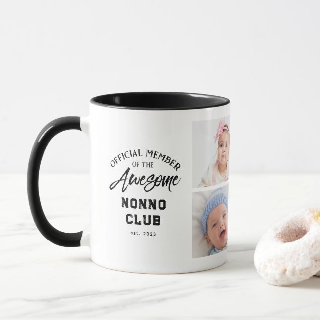 Photo Collage Awesome NONNO Mug (Avec donut)