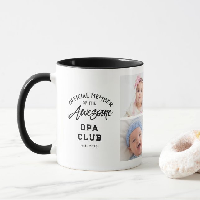 Photo Collage Awesome OPA Mug (Avec donut)
