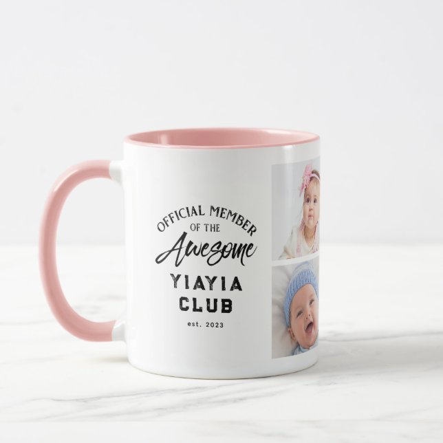 Photo Collage Awesome YIAYIA Mug (Gauche)