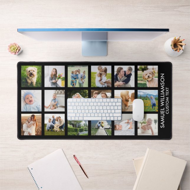 Photo Collage Beaucoup d'images Texte personnalisé (Bureau 1)