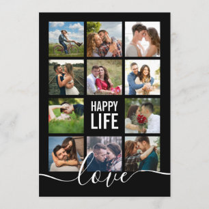 Photo Collage Black Wedding Programme