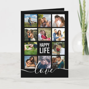 Photo Collage Black Wedding Programme