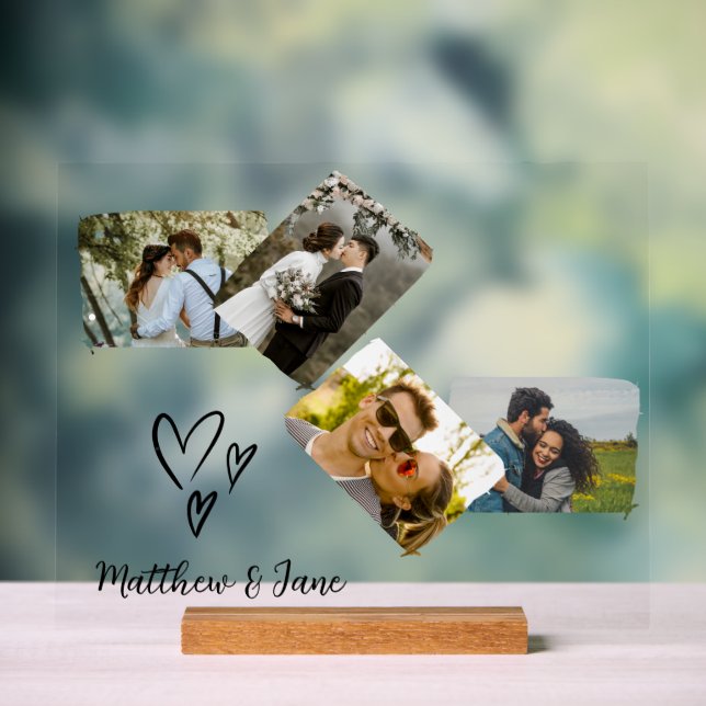 Photo Collage cadeau unique pour deux Mariages (Neutre)