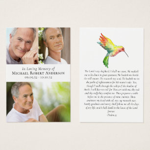 Photo Collage Carte de prière des colibris