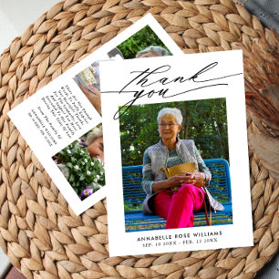 Photo Collage Carte de remerciements funéraire