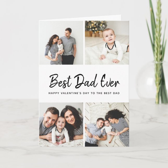 Photo Collage Carte Saint Valentin pour papa (Devant)