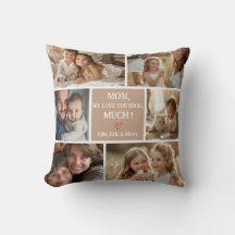 Photo Collage Fête des Mères Coussin Créez votre p