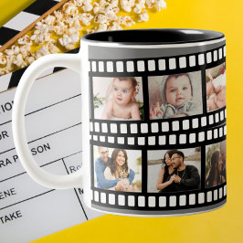 Photo Collage Film Strip Personalized DIY Custom Zweifarbige Tasse