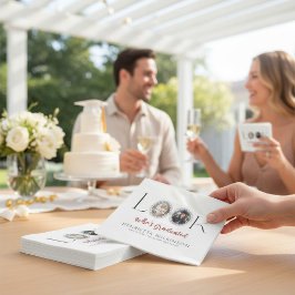 Photo Collage Graduation Elegant Script  Serviette