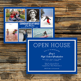 Photo Collage Graduation Open House Invitation