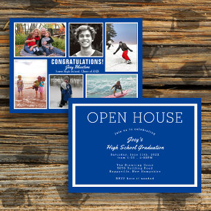 Photo Collage Graduation Open House Invitation