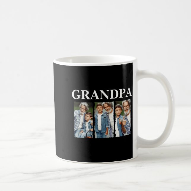 Photo Collage Grandpa D Gift  Kaffeetasse (Rechts)