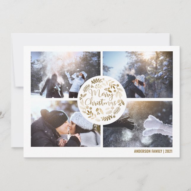 Photo Collage Joyeux Noël Carte de vacances (Devant)