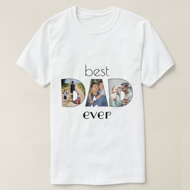 Photo Collage -meilleur T-shirt DAD (Design devant)