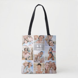 Photo Collage Monogram Picture Tasche