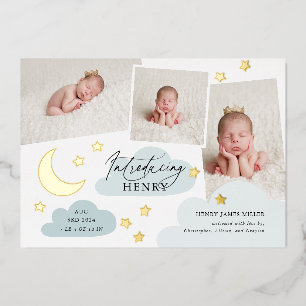 Photo Collage Moon & Stars Faire-part de naissance