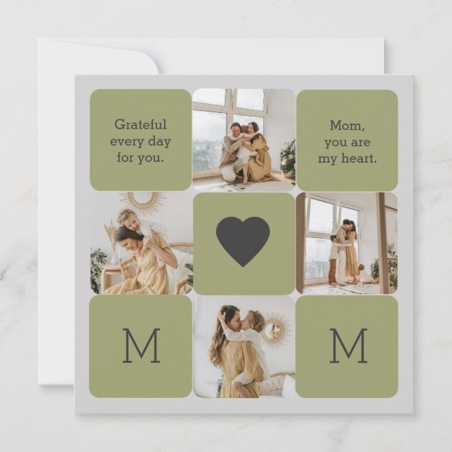 Photo Collage pour maman - Carte de voeux (Devant)