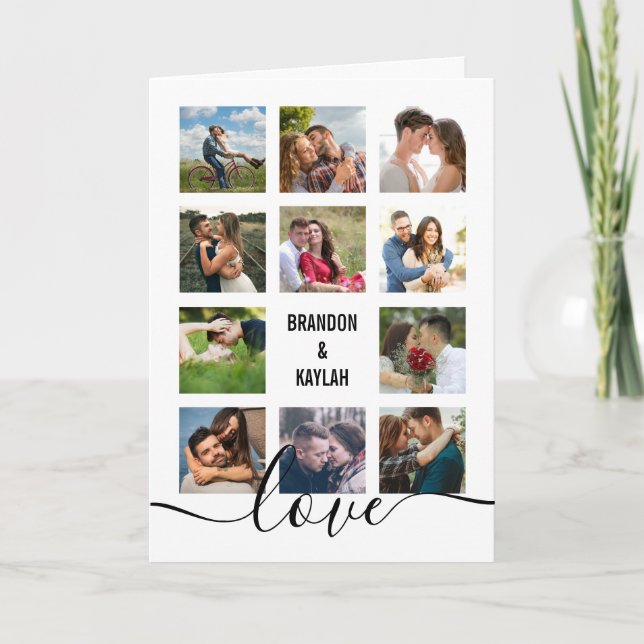 Photo Collage White Wedding Programme (Devant)