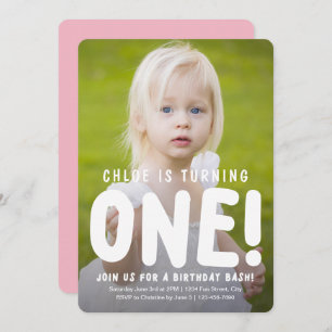 Photo complète verticale Invitation premier annive