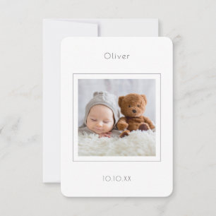 Photo contemporaine Baby Boy Faire-part de naissan