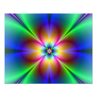 Photo couleur Neon Daisy Imprimer