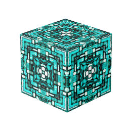 Photo Cube d'imagination néon-cyan