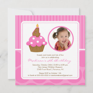 Photo Cupcake Invitation Anniversaire 4e Anniversa