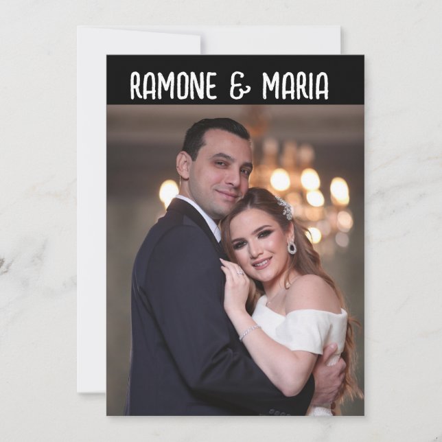 PHOTO CUSTOM WEDDING INVITATIONS (Devant)