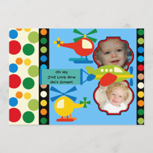 Photo Customisée Aviation Invitation d'anniversair