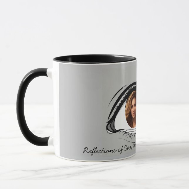 Photo customisée et Mug imprimée en texte (Gauche)