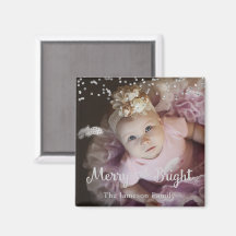 Photo Customized Christmas Silver Dots Frame