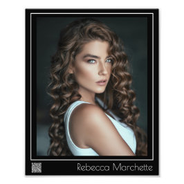 Photo d'acteur au bord de la ligne 8x10 | Code QR