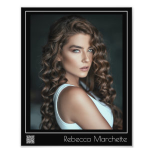 Photo d'acteur au bord de la ligne 8x10 Code QR