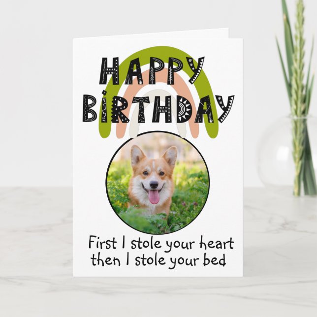 Photo d'anniversaire personnalisée de votre carte  (Devant)