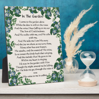 Photo Dans Le Jardin Hymn Fleurs Plaque Florale