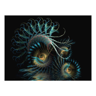 Photo d'art fractal Aqua Shell