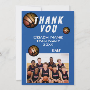 Photo de ballon de basket moderne Merci Coach 