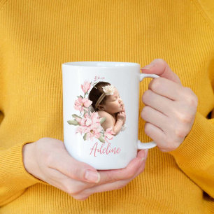 Photo de bébé né Collage Nouvelle Mug moderne