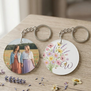 Photo de bouquet de fleurs sauvages à monogramme