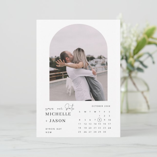 Photo de calendrier Arch Invitation Save the Date (Debout devant)